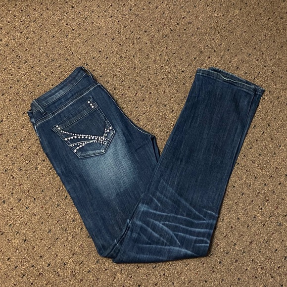 Low-Rise | Rhinestone | Ripped | Skinny Jeans - Picture 5 of 15